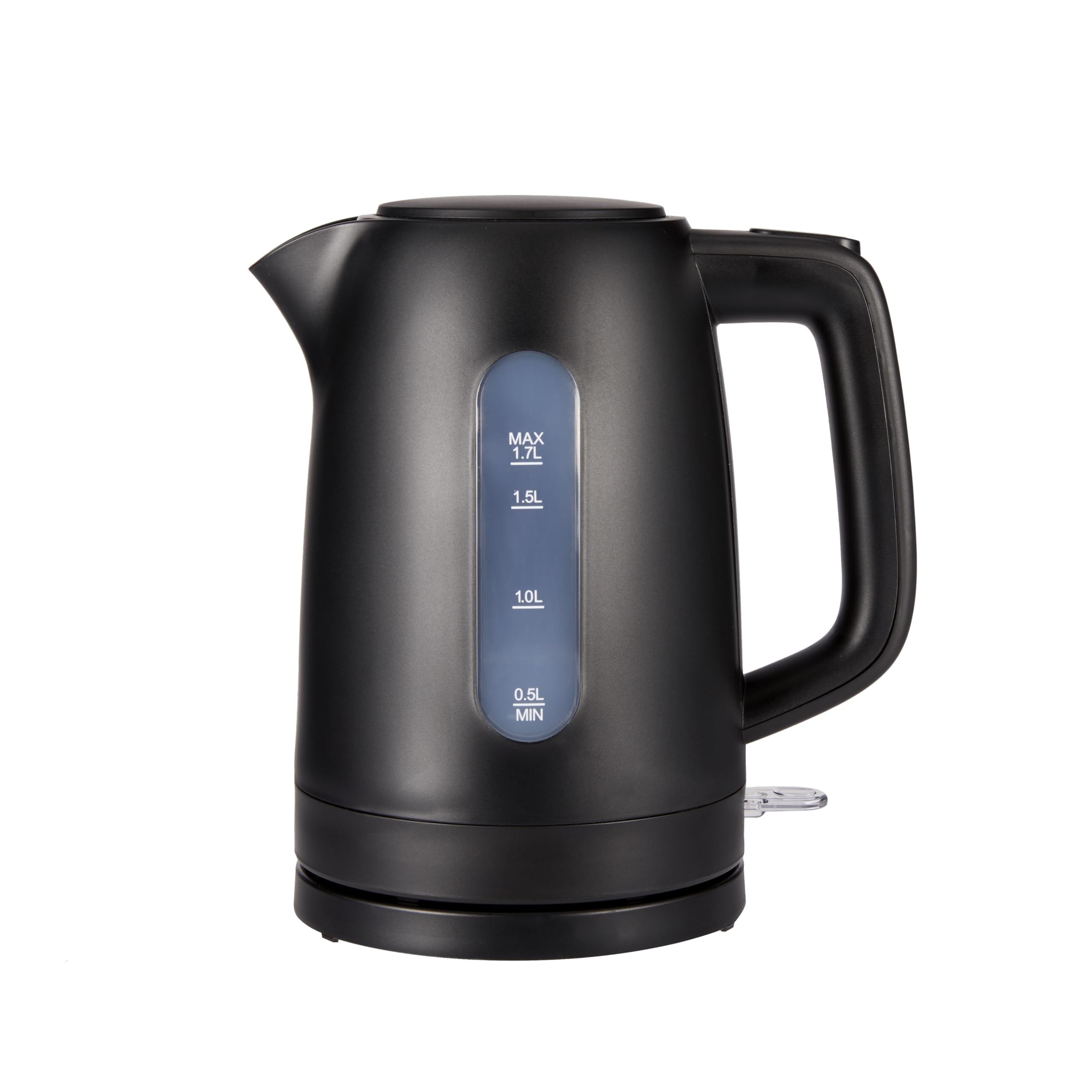 Amazon Basics KE02303-GS - Elektriskā tējkanna 1,7 l,  matēts melns plastmasa