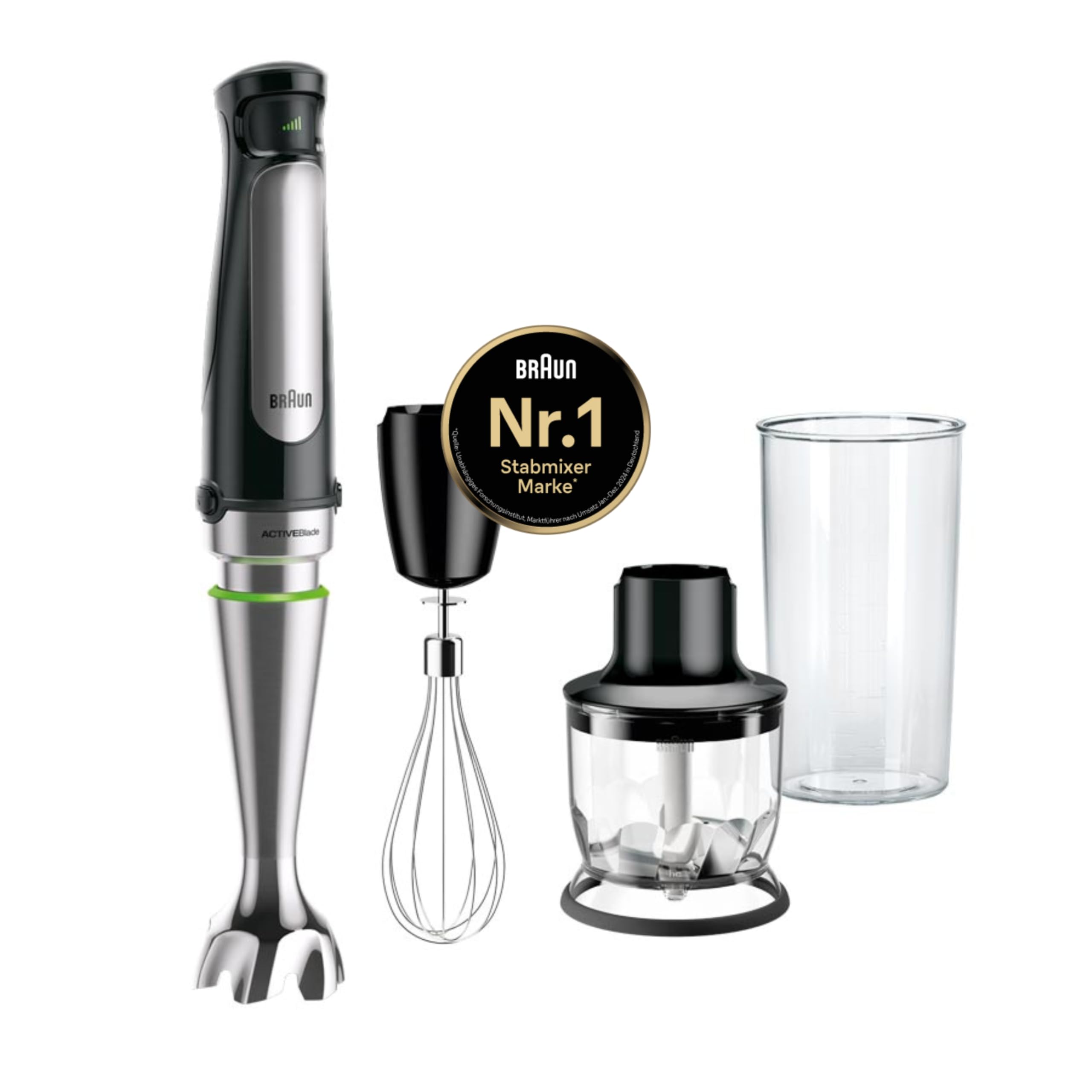 Braun MultiQuick 7 MQ7025X - Rokas blenderis ar ActiveBlade un SplashControl tehnoloģiju, 1000 W