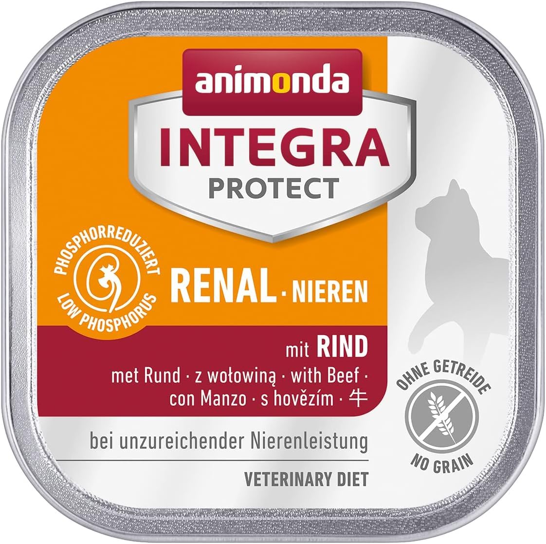 Animonda Integra Protect 86802 - mitrā kaķu barība ar liellopu gaļu nieru atbalstam, 100g