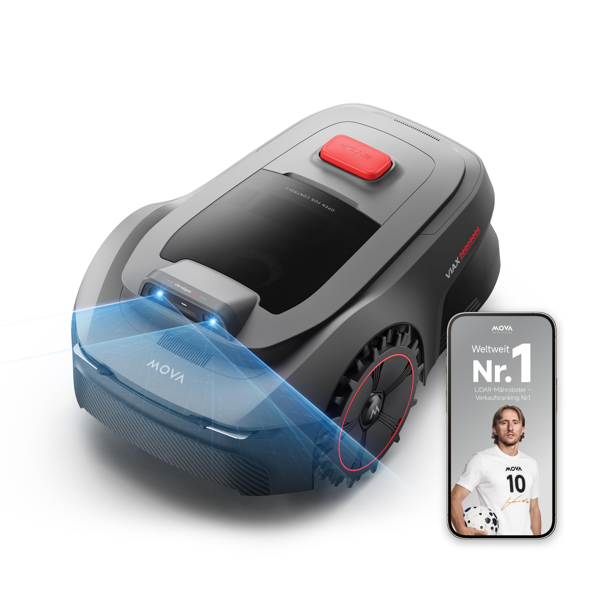 MOVA ViAX 250 - robots zāles pļāvējs, bez robežkabeļa, ar divkāršo redzi