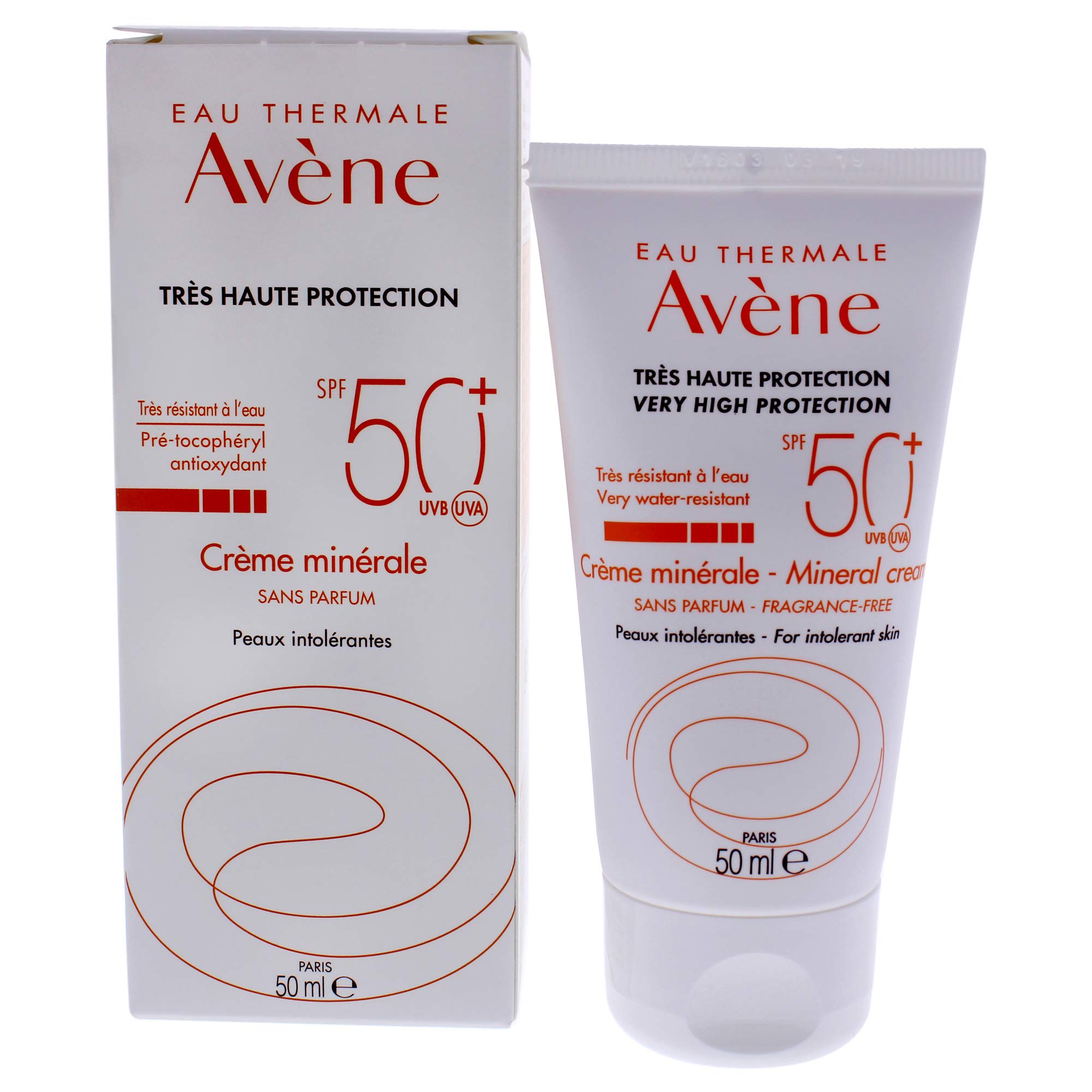Avene - minerālais saules aizsargkrēms jutīgai ādai , SPF50, 50 ml