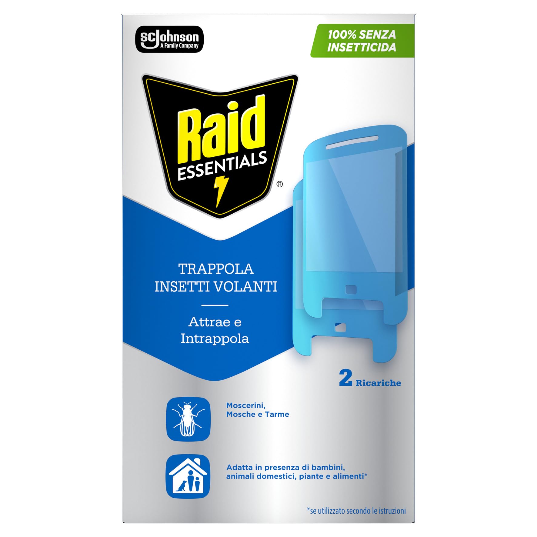 Raid Essentials - lidojošo insektu slazda rezerves uzpildes iepakojums, 2 gab.