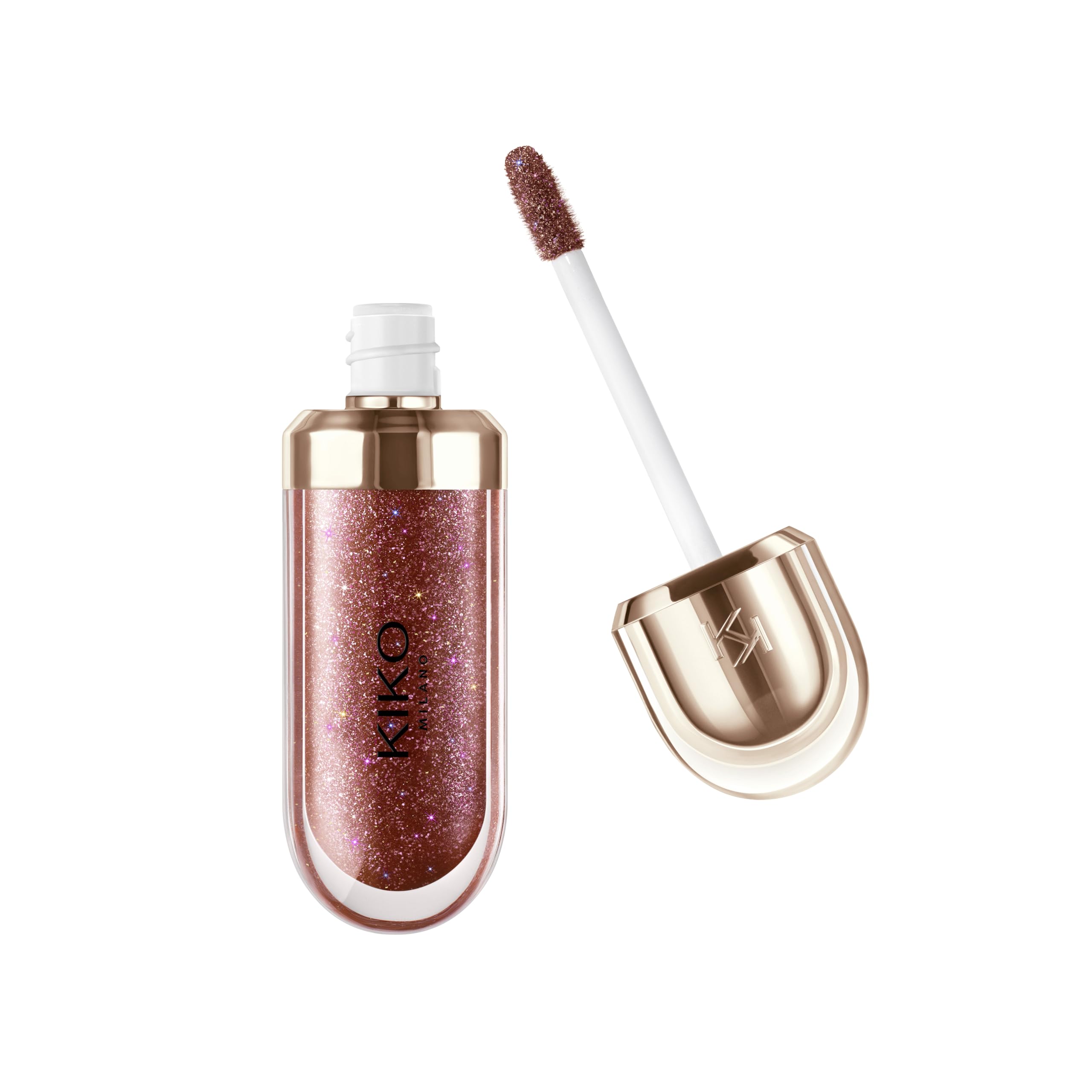 Kiko Milano 3D Hydra Lipgloss 44 Disruptive Brown – lūpu spīdums ar 3D efektu 6,5 ml