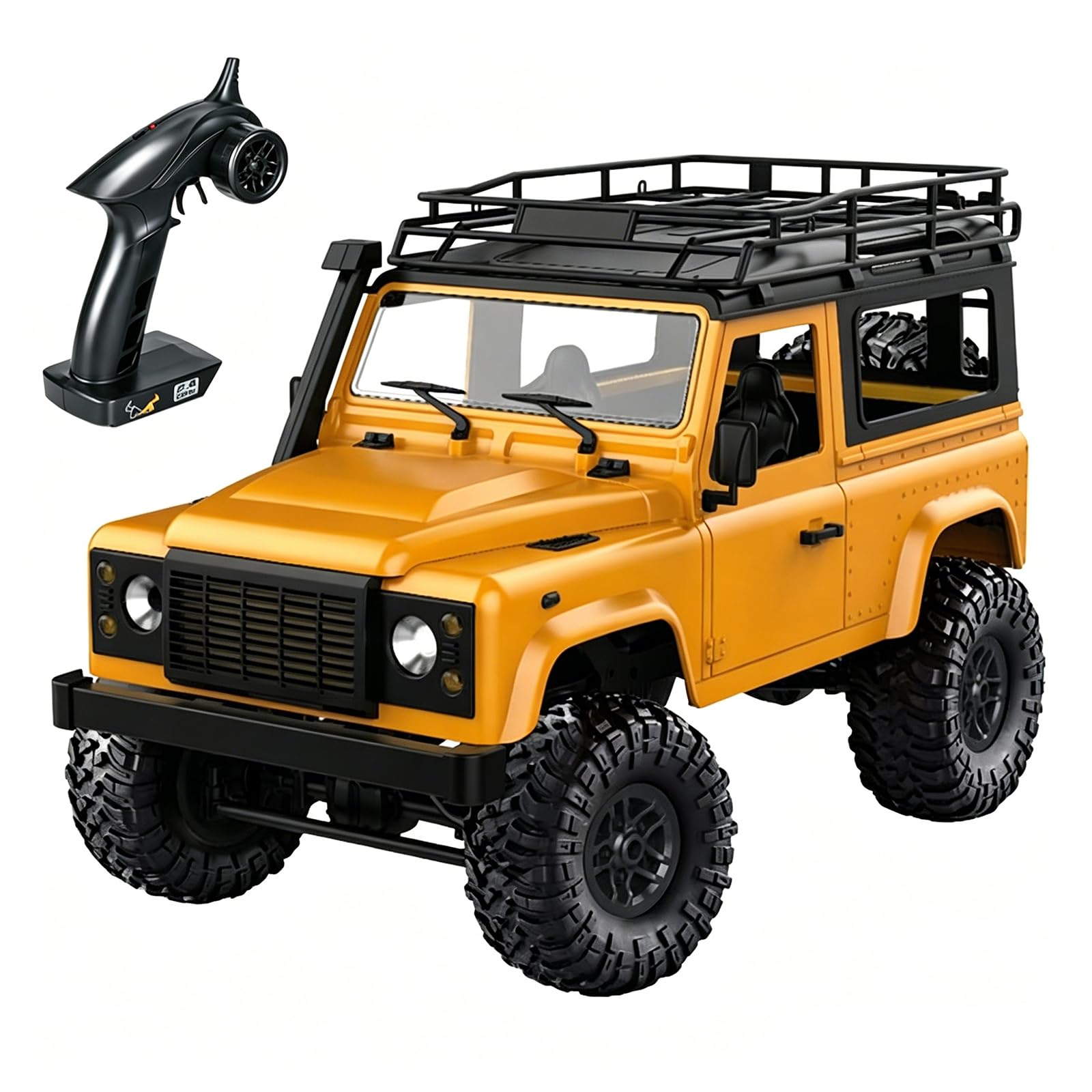 Goolsky MN-D90 Rock Crawler  - tālvadības automašīna ar LED gaismām, 1:12, 4WD