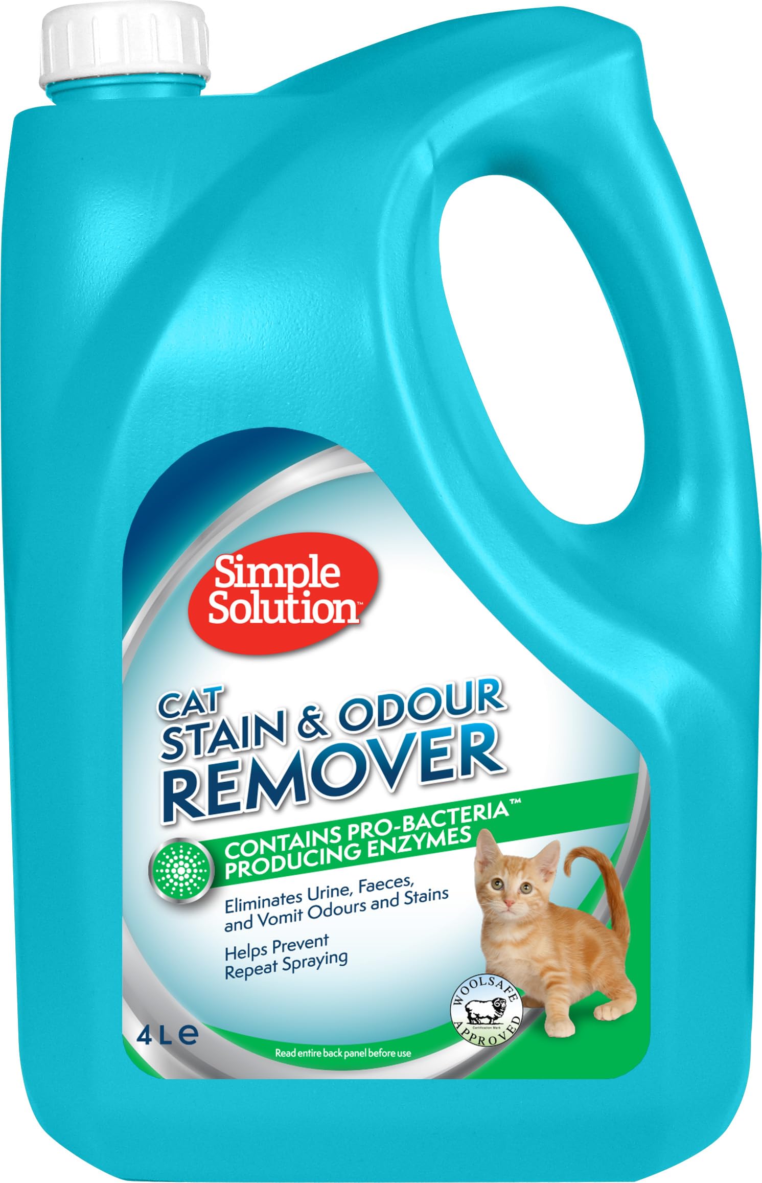 Simple Solution 90434-2p - Kaķu traipu un smaku likvidētājs ar pro-baktērijām, 4 l