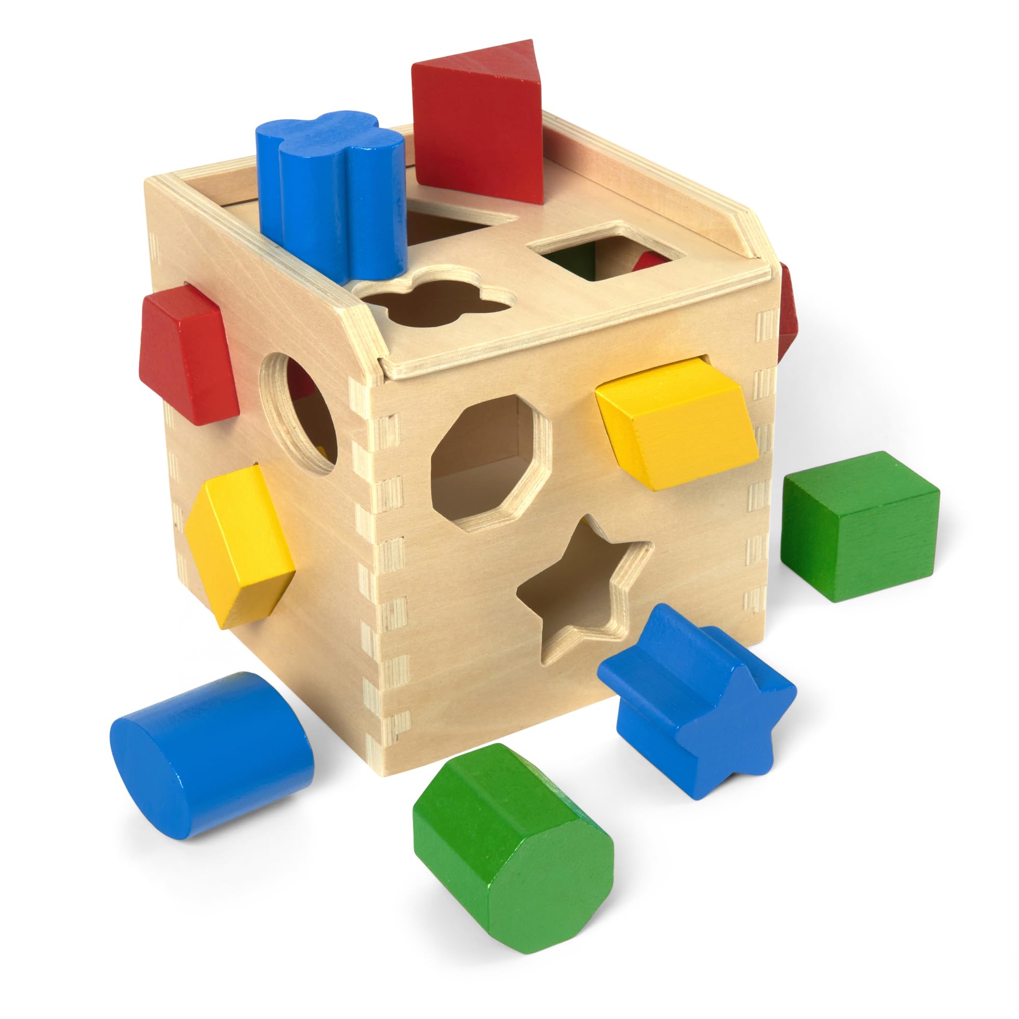Melissa & Doug 575 - koka formu šķirošanas kubs bērniem, no 2 gadiem