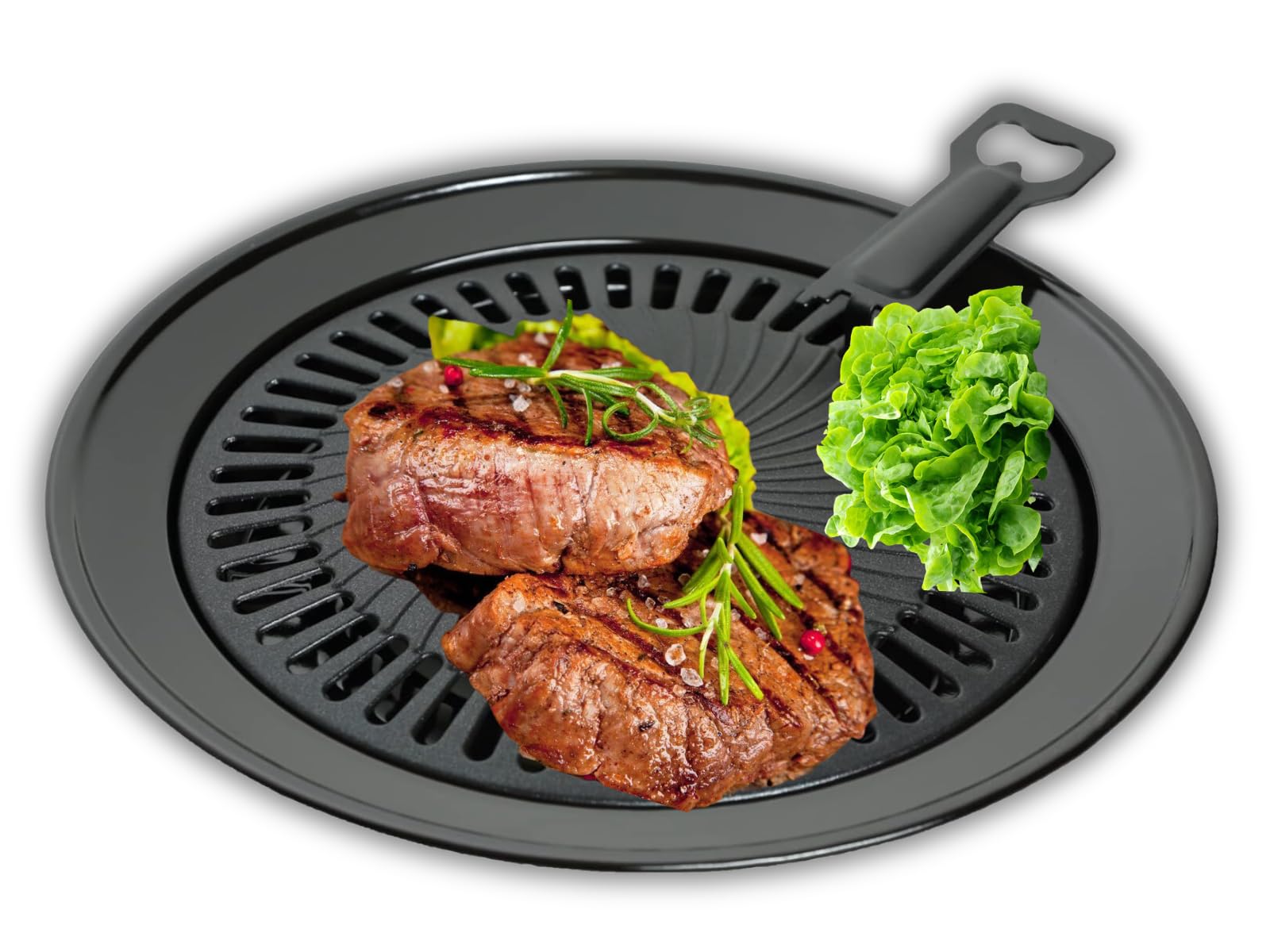 INVIDA camping jack - grillēšanas plāksne ar pretatlikuma pārklājumu gāzes plītīm, 32 cm