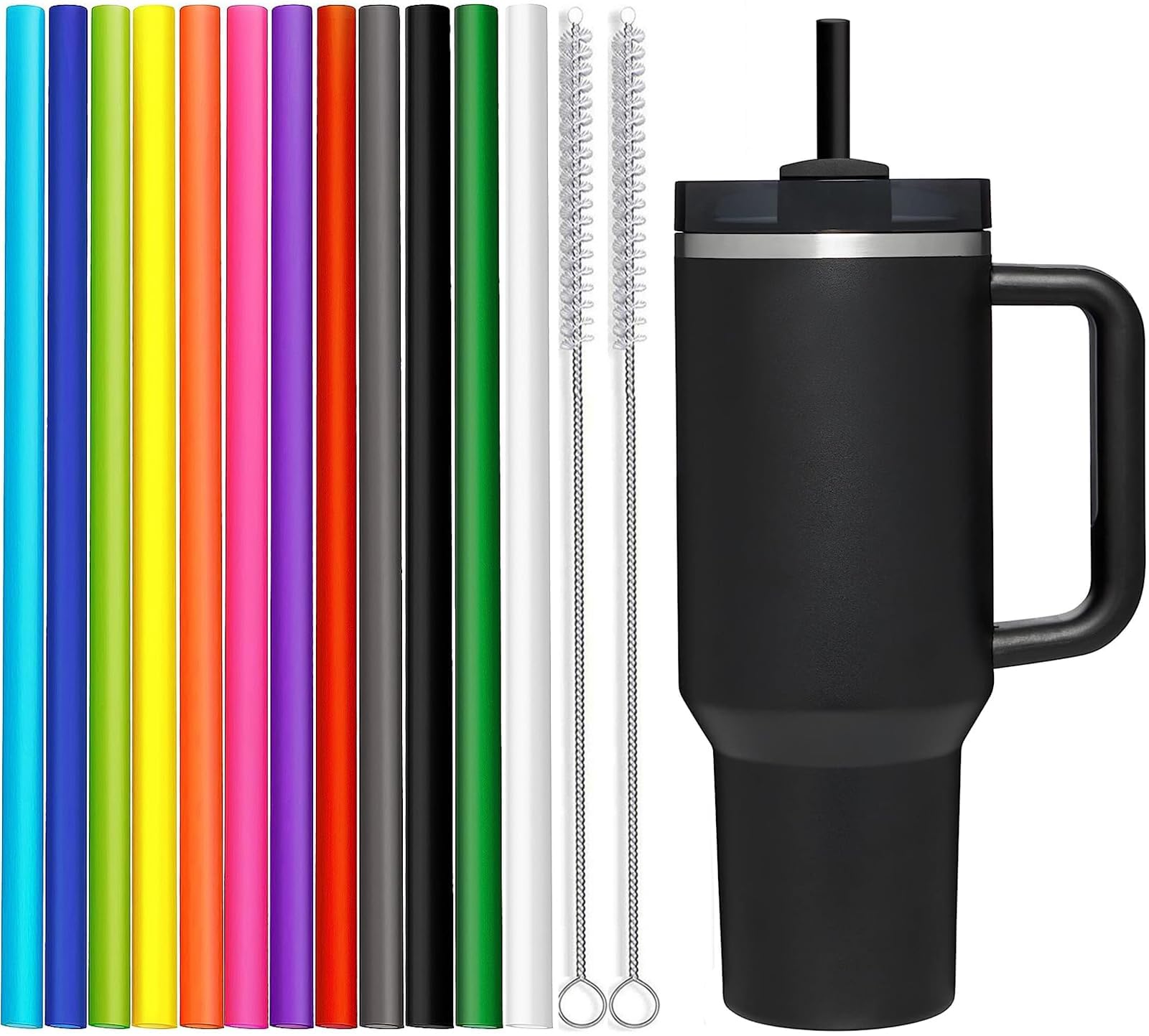 Alink - rezerves salmiņi Stanley 40 oz un 30 oz krūzēm ar 2 tīrīšanas otām, 12 gab.