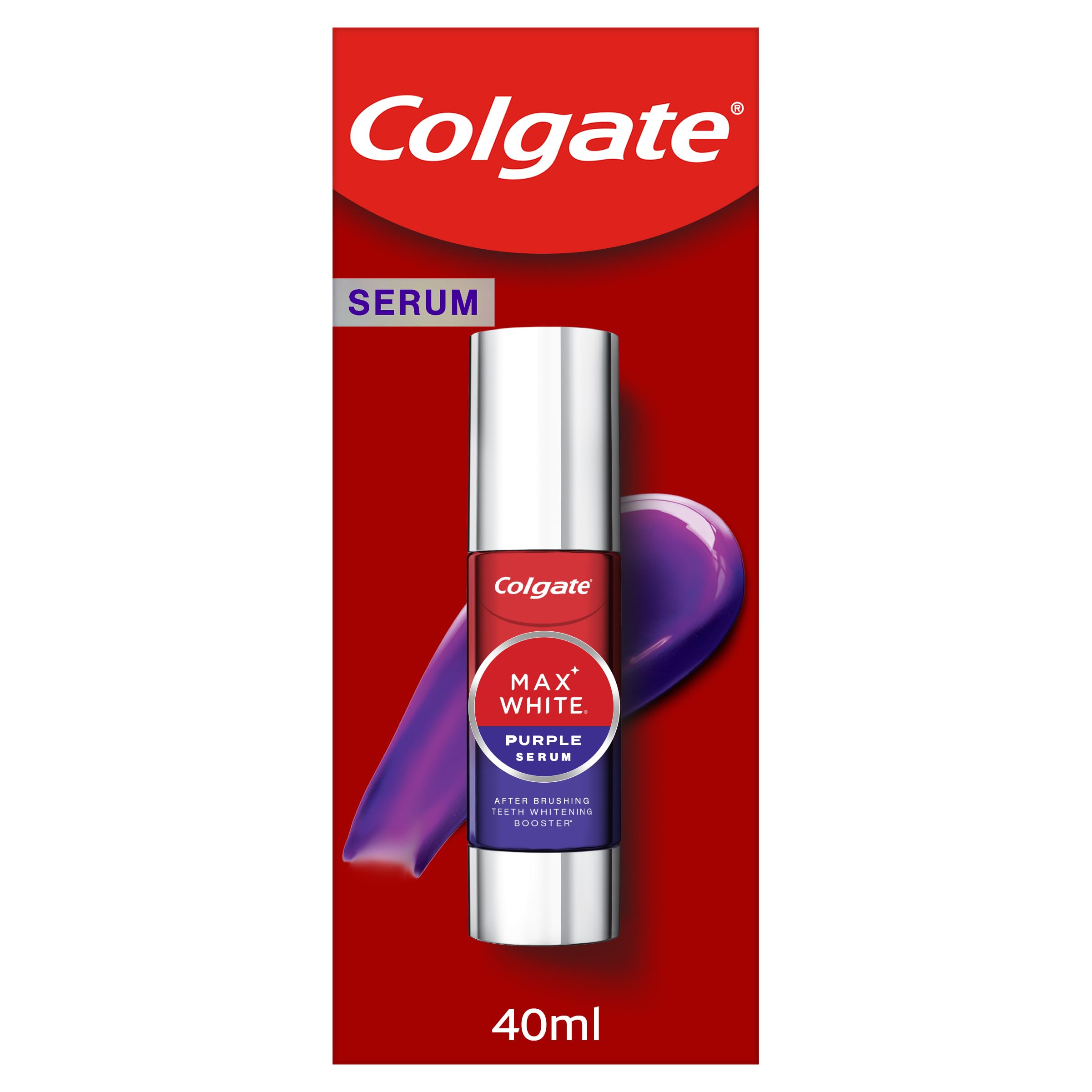 Colgate serum Max White Purple baltuma pastiprinātājs tūlītējai krāsas korekcijai 40 ml