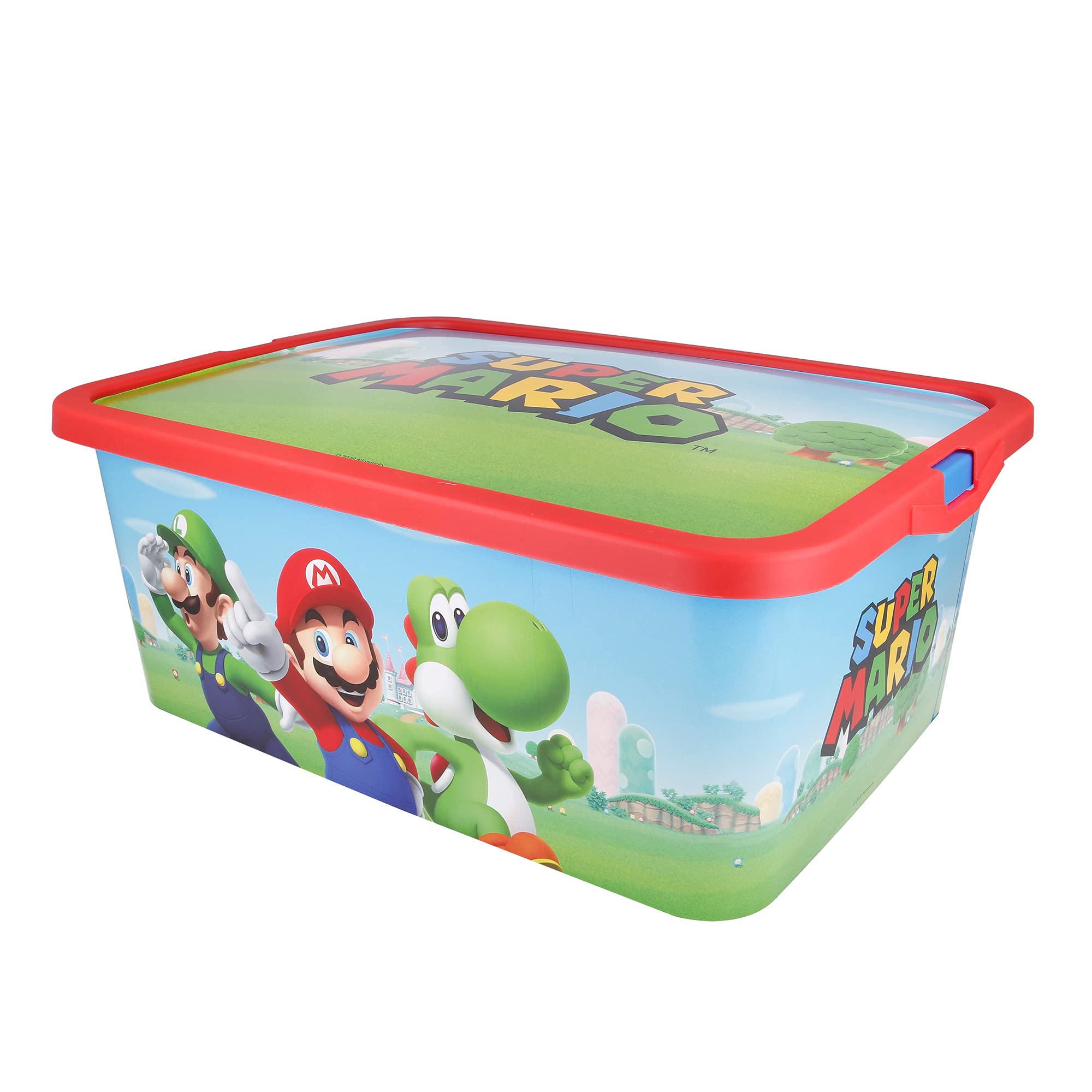 Stor 09595 - Dekorēta uzglabāšanas kaste ar Super Mario motīvu, 13 L