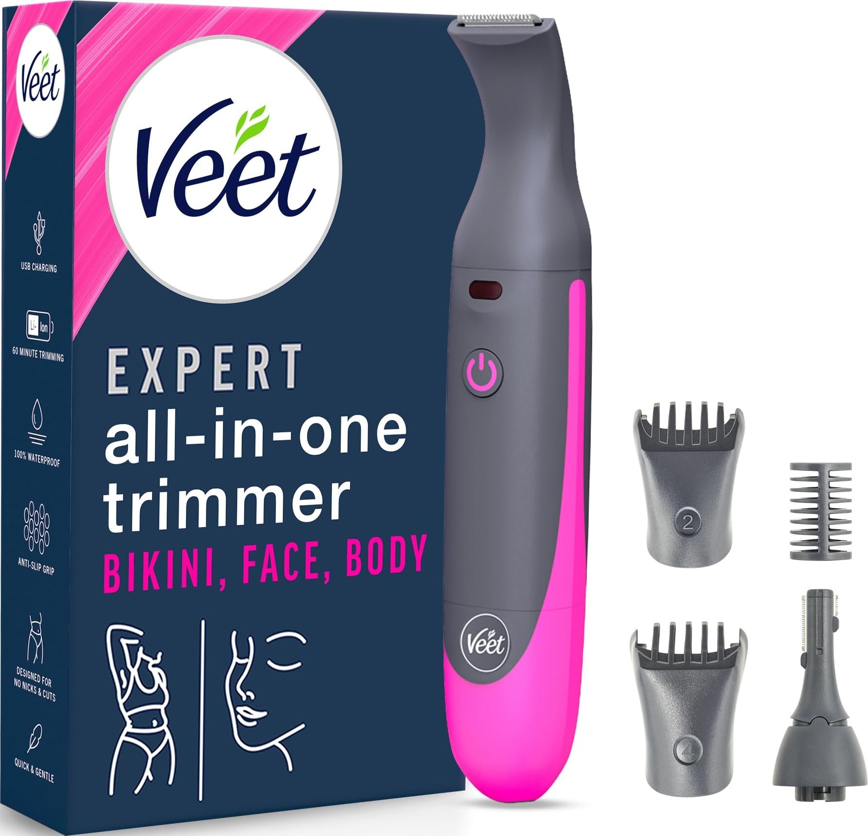 Veet Expert - Trimeris sejai, uzacīm un intīmajai zonai