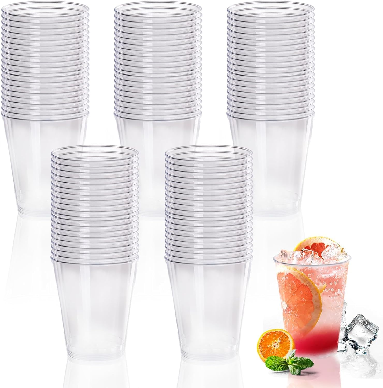 Huanmin - Plastmasas dzērienu glāzītes, 100 ml, 30 gab.