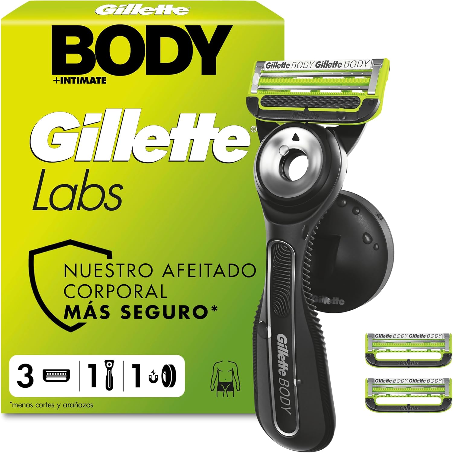 GilletteLabs Body & Intimate - vīriešu skuveklis ķermeņa un intīmo zonu skūšanai