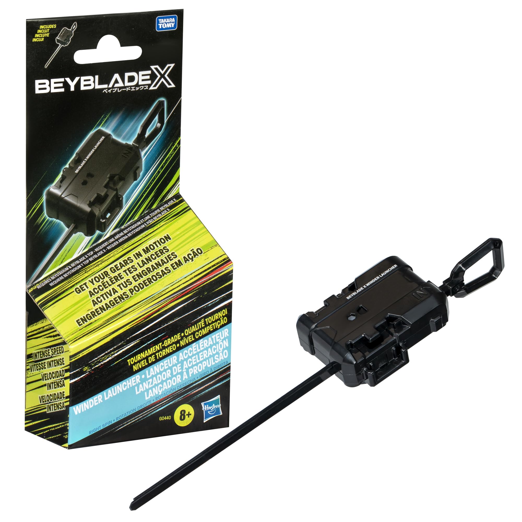 Beyblade G0440EU5 - oficiālais ātruma starteris, vidējais izmērs, melnā krāsā