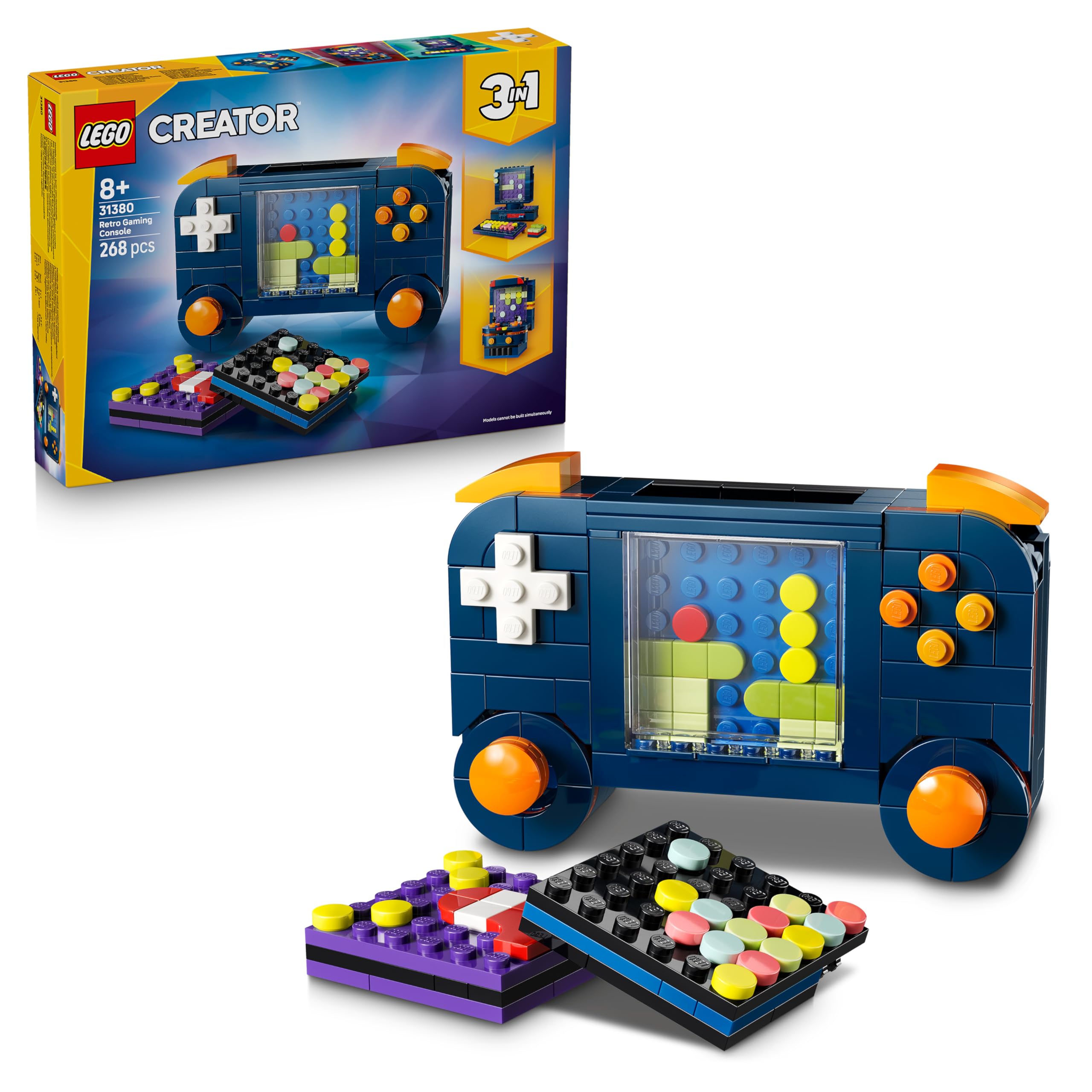 LEGO 31380 - retro spēļu konsole, dators vai spēļu automāts, bērniem no 8 gadiem