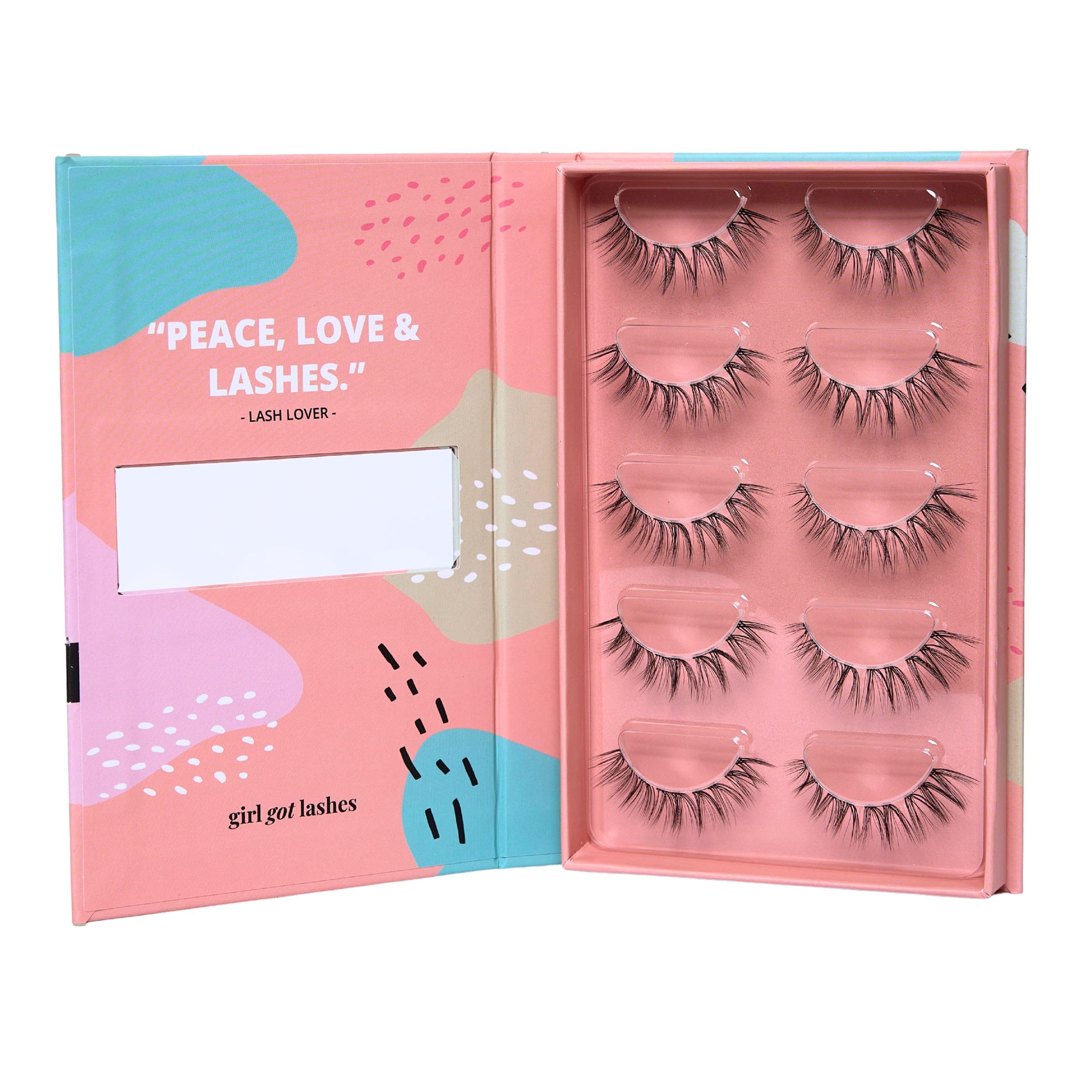 GirlGotLashes - pieliekamo skropstu komplekts, 5 pāri