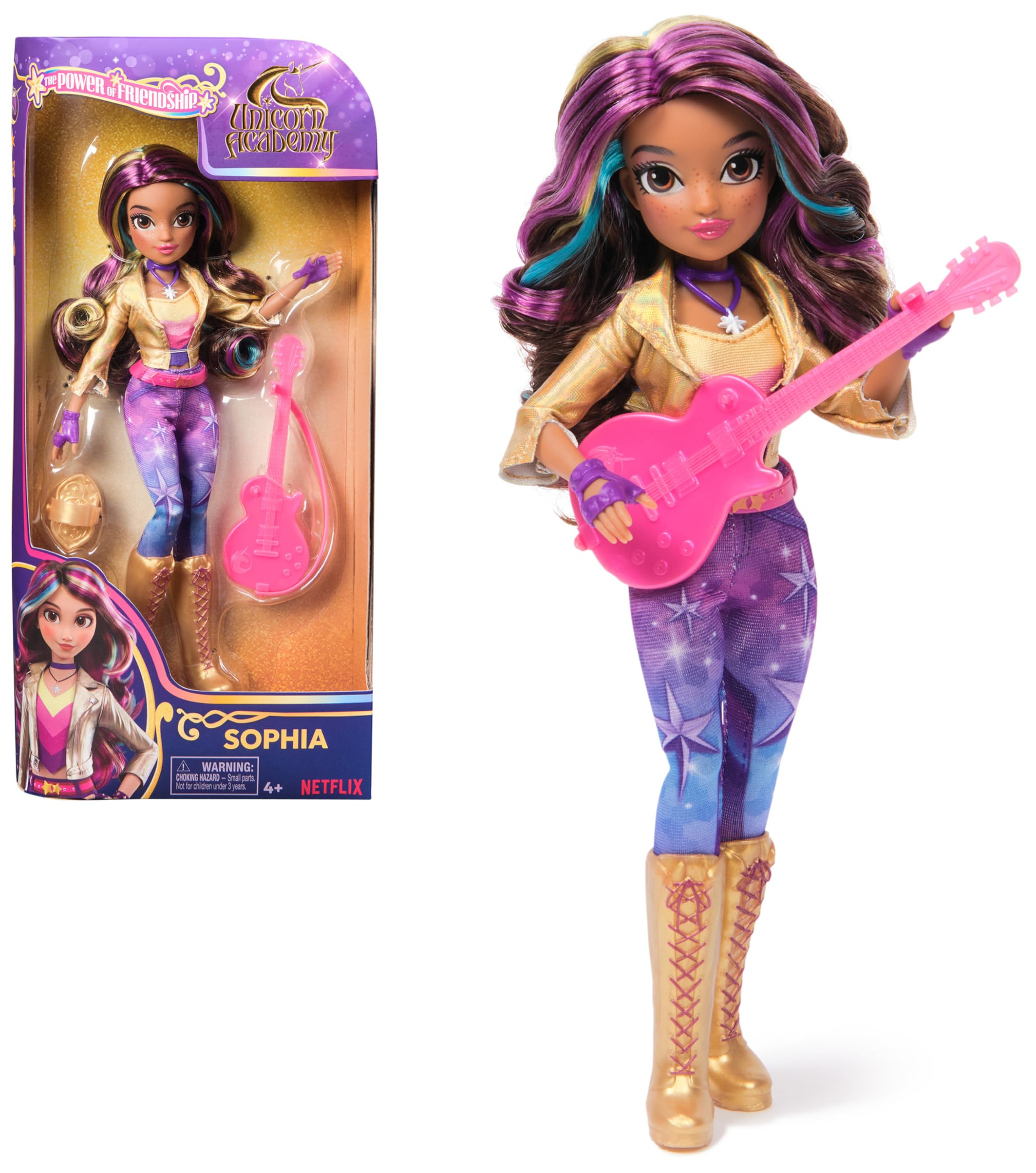 Unicorn Academy 6072669 - Ģērbšanās lelle Sophia no Netflix sērijas, 24 cm