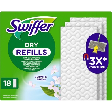 Swiffer 8700216677226 - sausās uzpildes salvetes slotai ar Ambi Pur smaržu, 18 gab.
