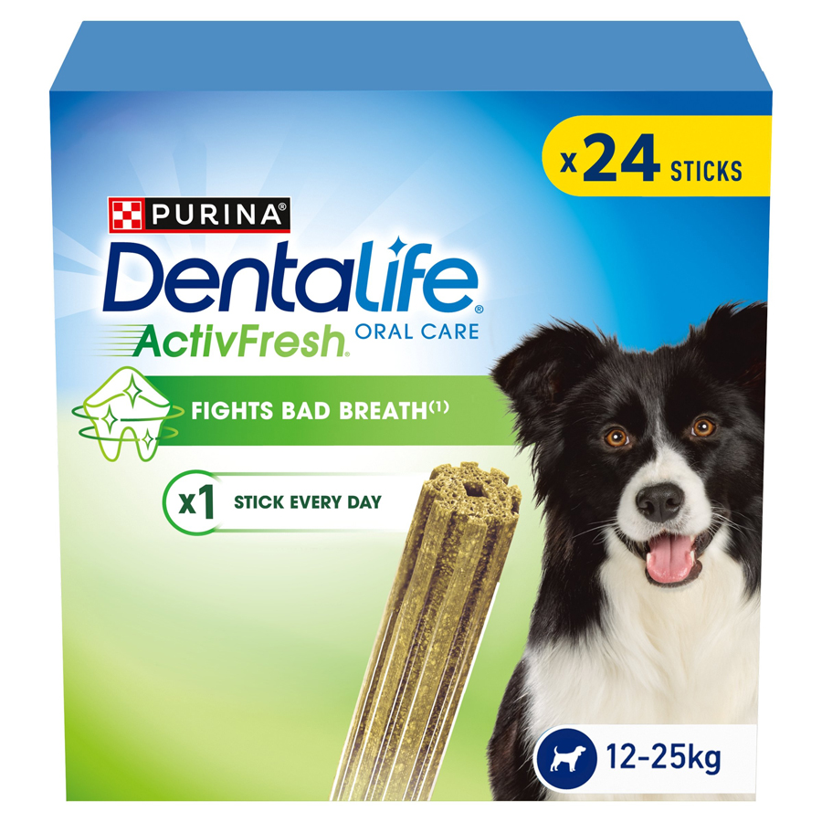 Dentalife 12426663 - zobu higiēnas košļājamās nūjiņas, vidēja izmēra suņiem, 1 gab., 3 nūjiņas, 23 g