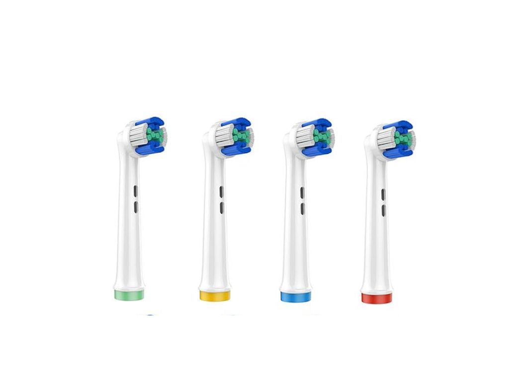 SURFOU EB20-X - elektriskās zobu birstes uzgaļu komplekts, saderīgi ar Oral-B, 4 gab., balti