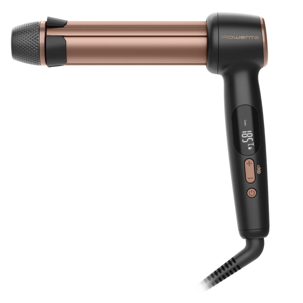 Rowenta Twist Curl CF4620 - Lokšķēres ar regulējamu vārpstu, melnā un zelta krāsā