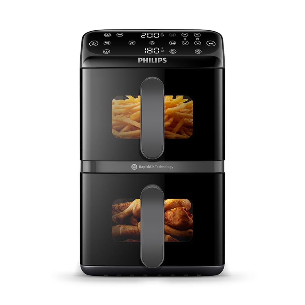 Philips NA46000 4000 sērijas - Karstā gaisa fritieris/ Aerogils ar diviem groziem, 10 l