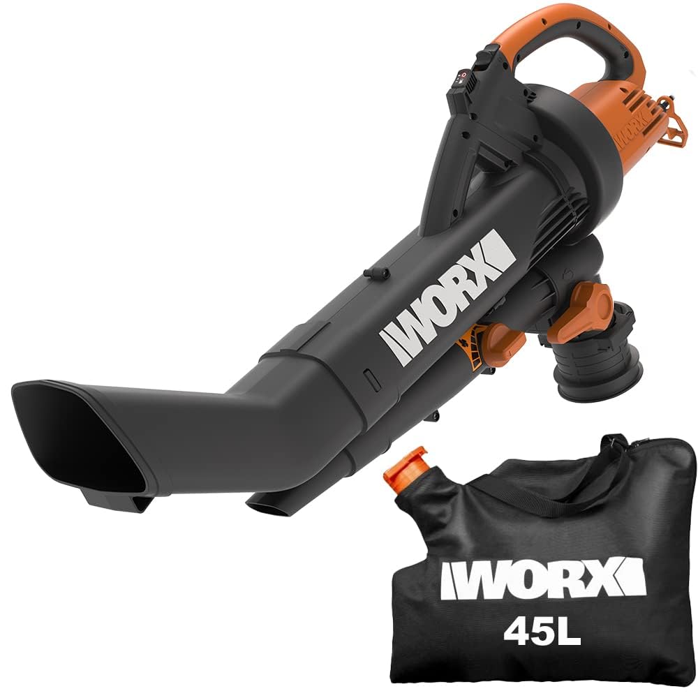 WORX WG505E trivac - Lapu pūtējs, sūcējs un mulčētājs 3000 W ar 45 l maisu