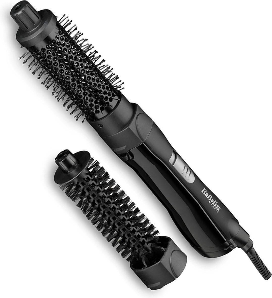BaByliss Shape & Smooth AS82E - Karstā gaisa matu birste ar keramikas pārklājumu, 800W, melna