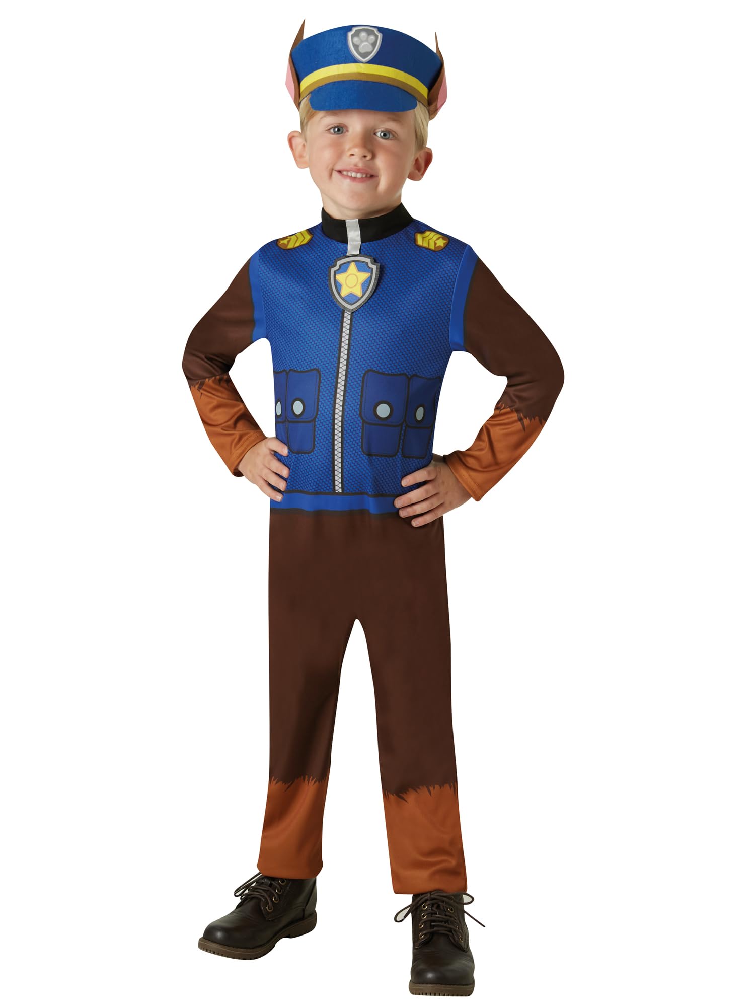 Nickelodeon Paw Patrol Chase - Kostīms bērniem, izmērs S (104 cm, 3–4 gadi)