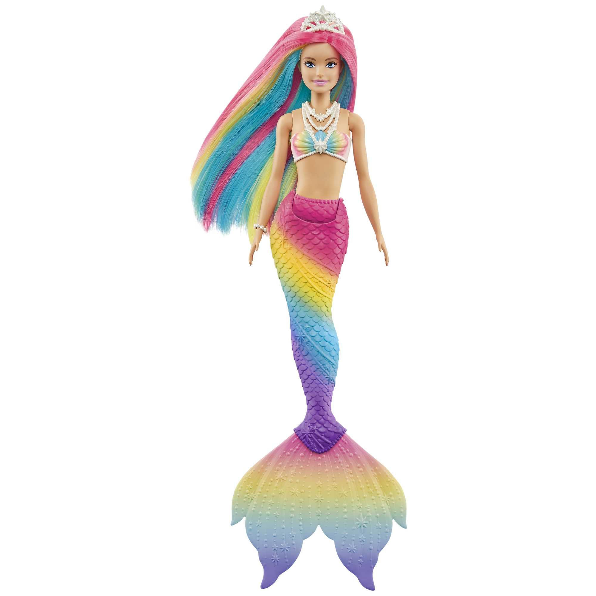 Barbie Dreamtopia GTF89 - Nāras lelle ar varavīksnes krāsu maiņu ūdenī, no 3 gadiem