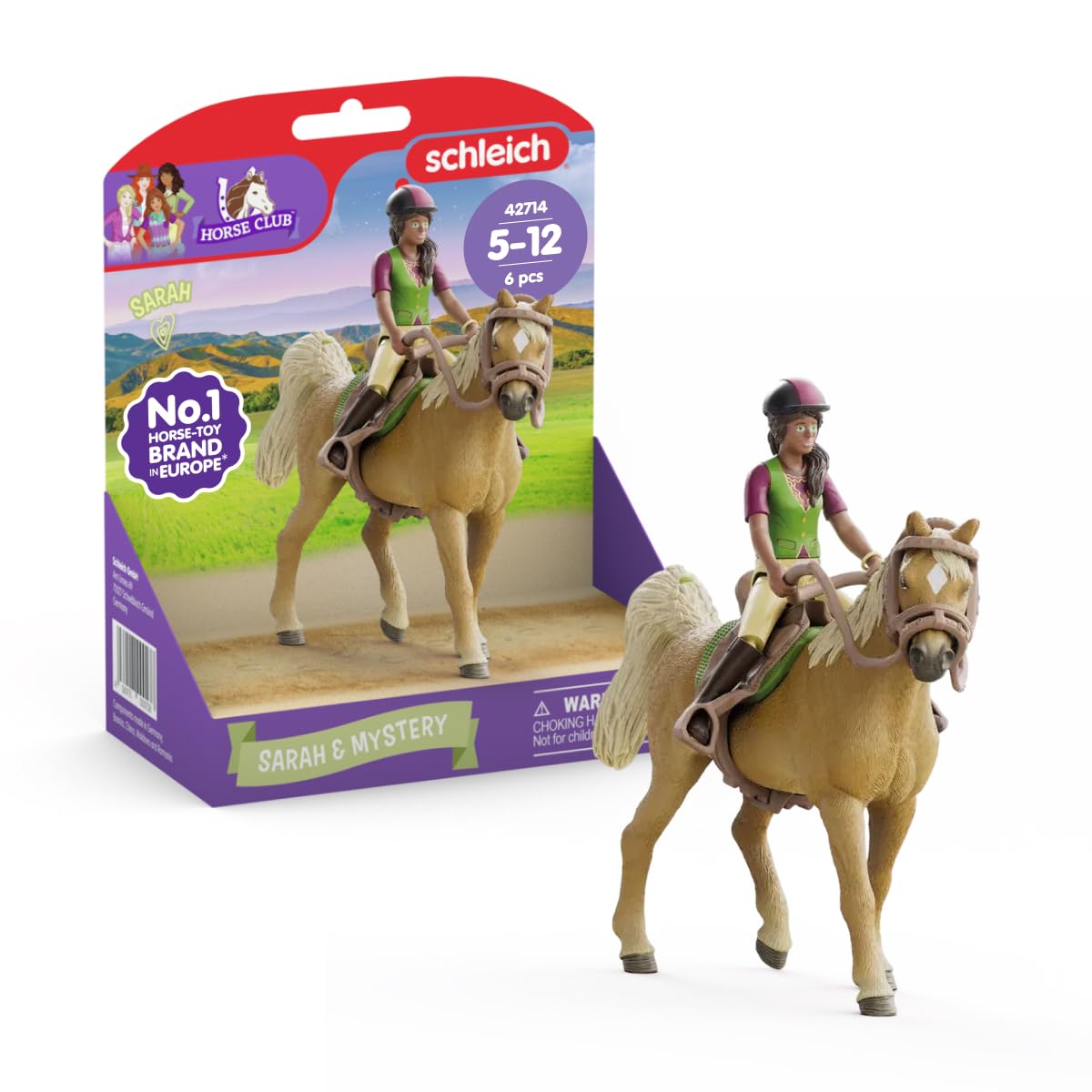 Schleich Horse Club Sarah un Mystery - Figūru komplekts 6 daļas bērniem no 5 gadiem