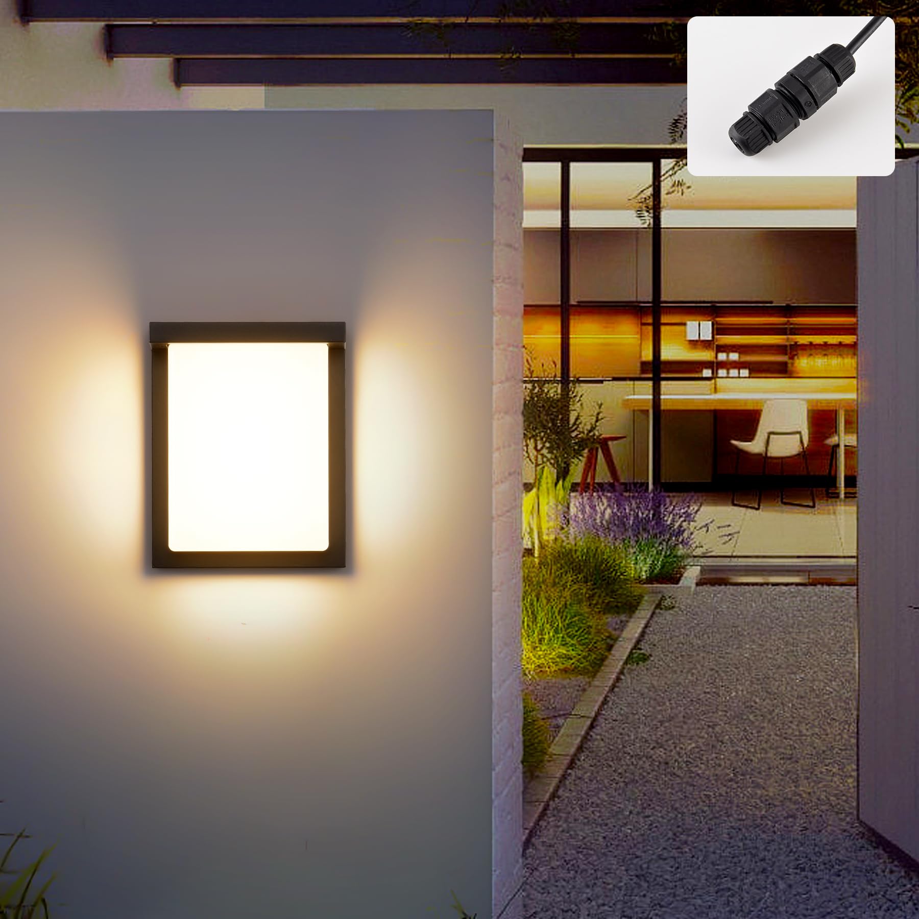 KUKAK KY15 - LED sienas lampa āra un iekštelpu izmantošanai 24W, IP65, alumīnija, modernā stilā