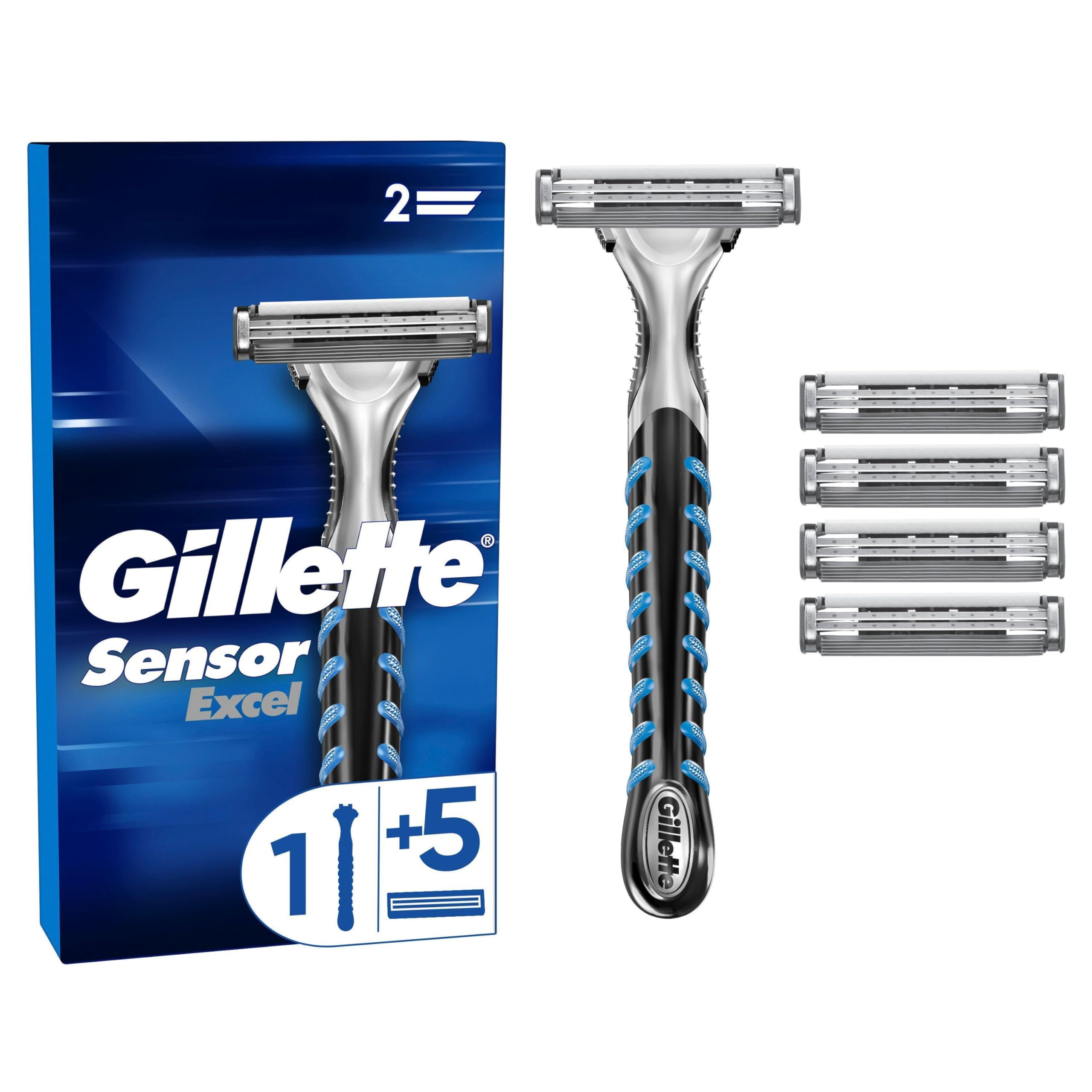 Gillette Sensor Excel - vīriešu skuveklis ar dubulto asmeni un mikrolamelēm
