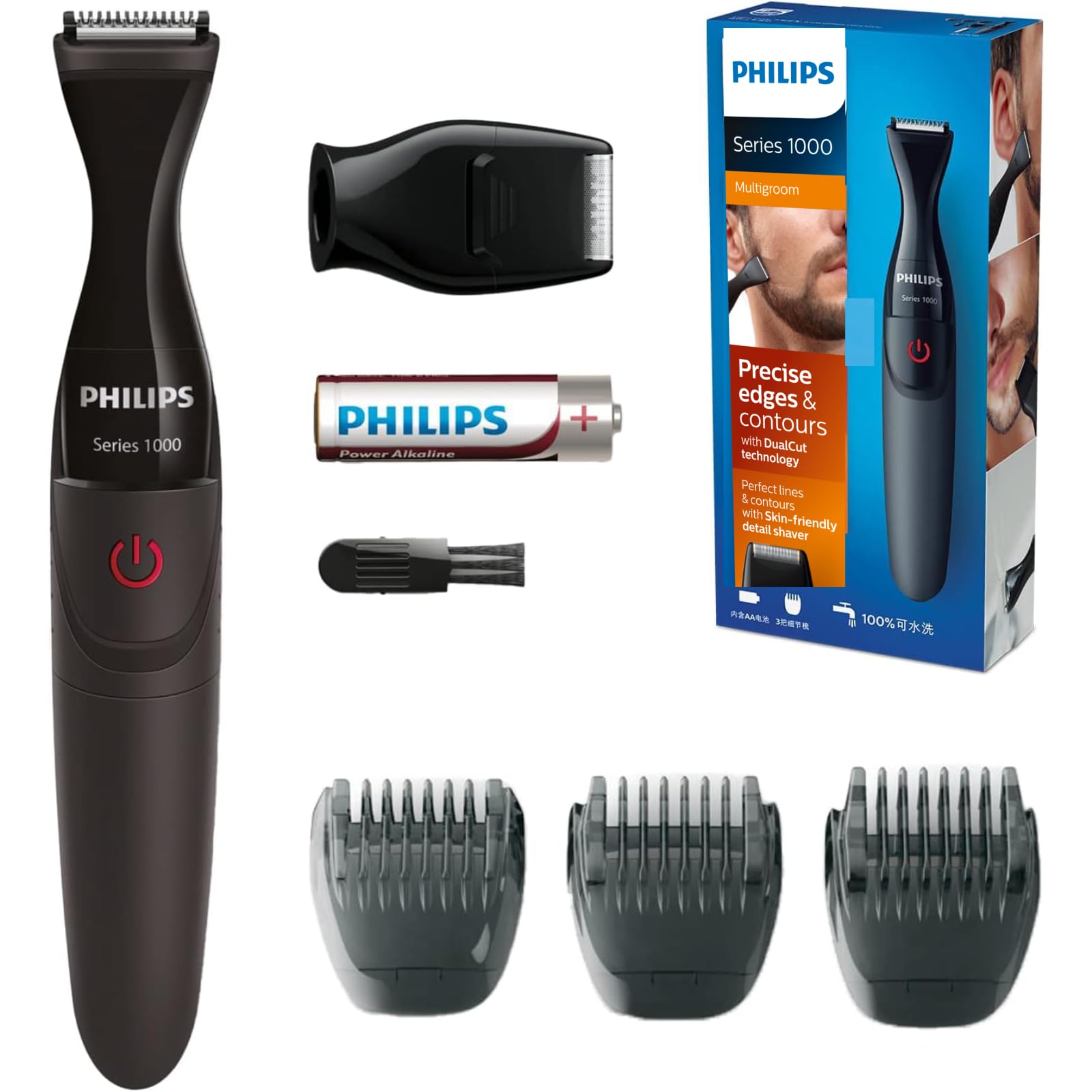 Philips MG110016 Multigroom Series 1000 - precīzs bārdas trimeris ar DualCut tehnoloģiju