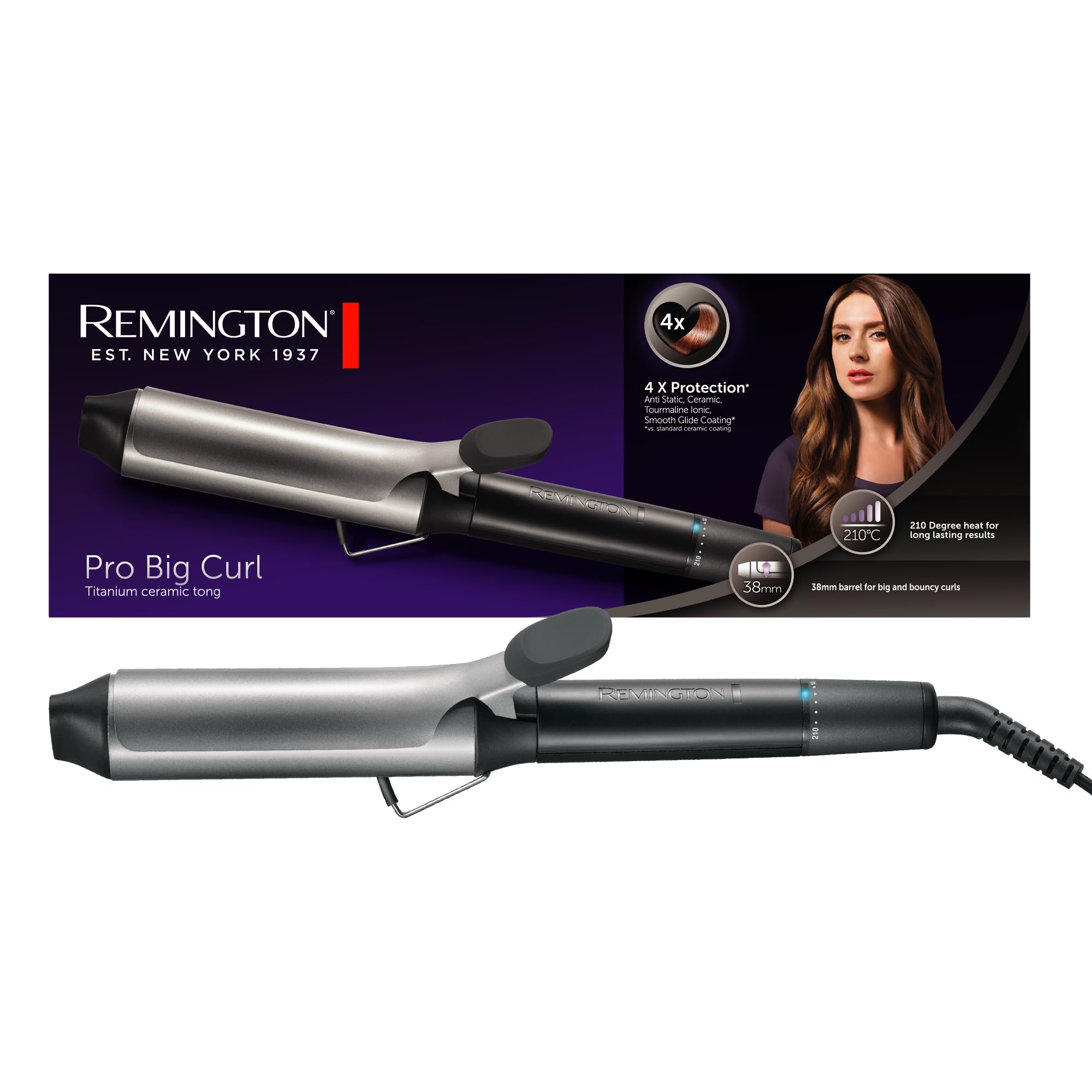 Remington Pro Big Curl - Lokšķēres 38 mm lielām lokām ar keramikas pārklājumu