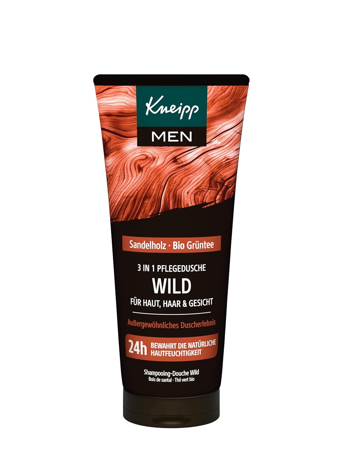 Kneipp Men - Dušas želeja sandalkoks un bio zaļā tēja ādai, 200 ml