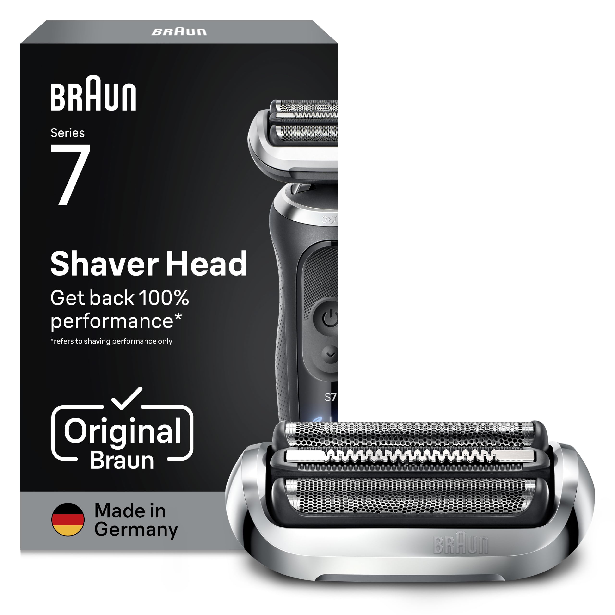 Braun Series 7 74S - elektroskuvekļa rezerves skūšanas galviņa, sudraba krāsā