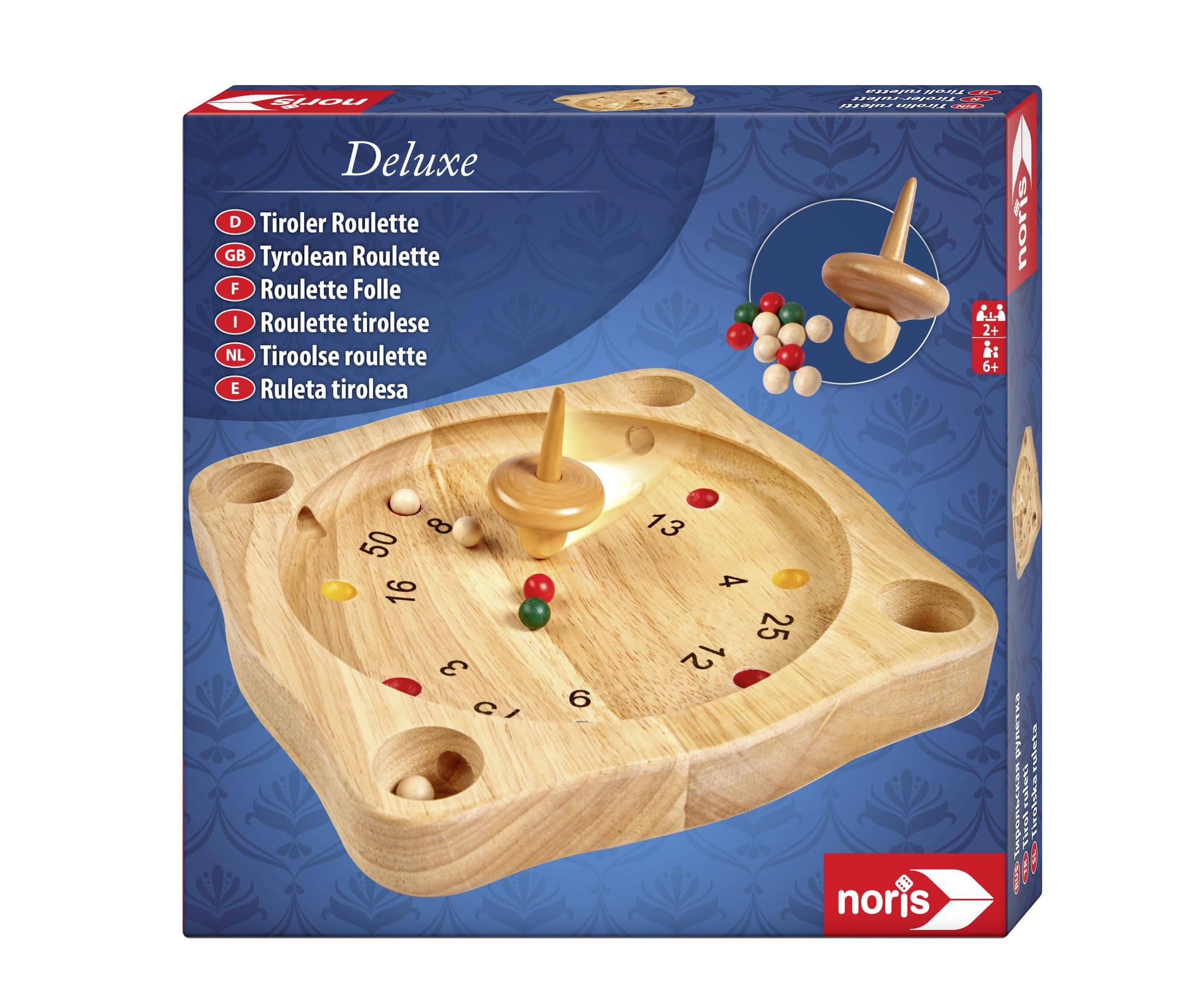 Noris deluxe tiroles 606101930 - Rulete, koka spēle ģimenei no 6 gadiem
