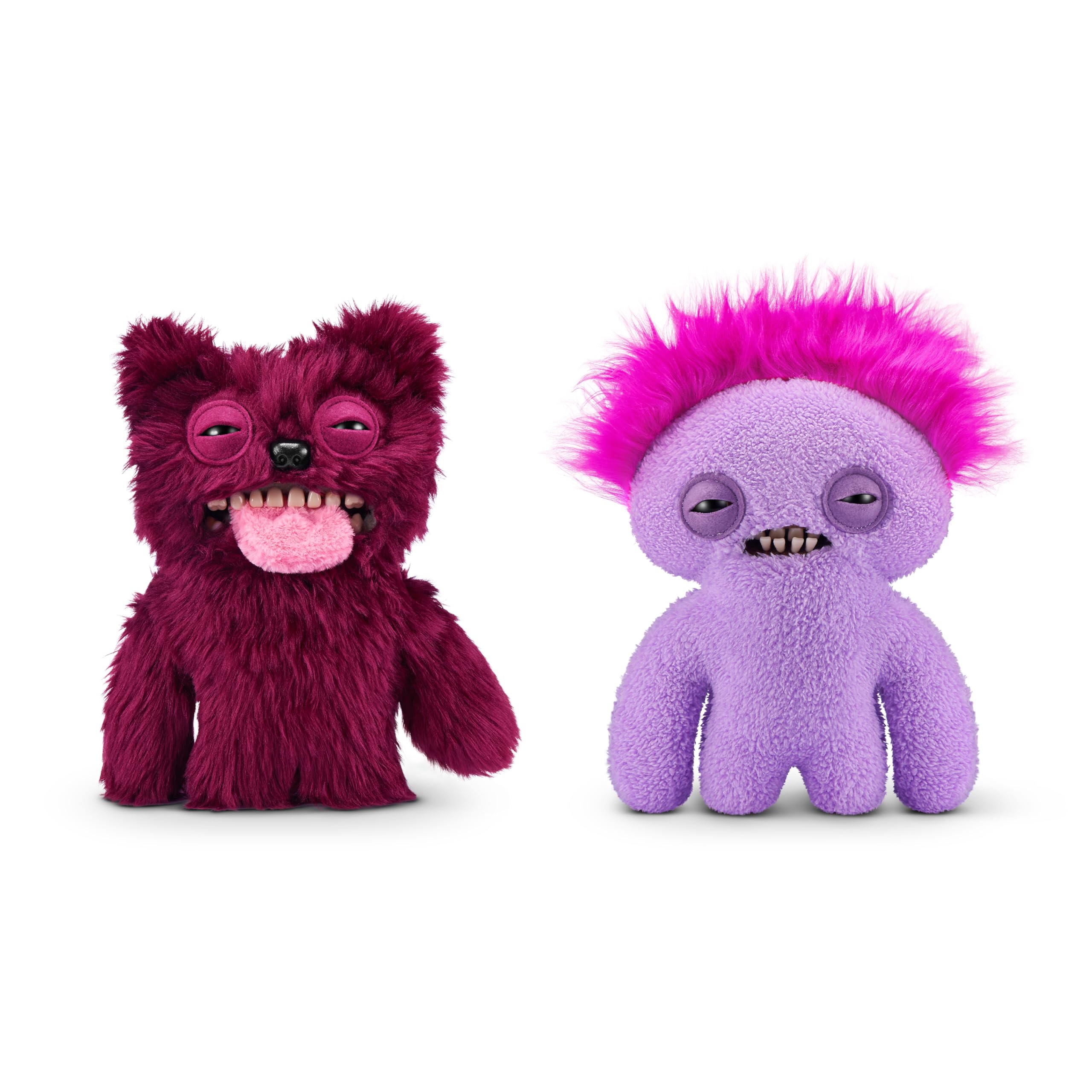 Fuggler hairy fuggs 15762 - Plīša monstru komplekts 2 gab. 23 cm, Sir Belch un Squidge