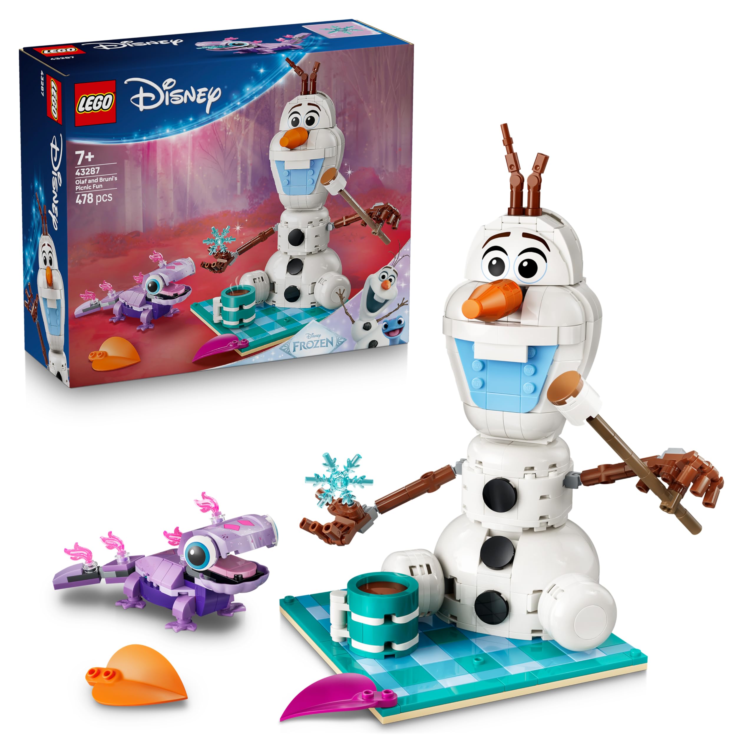LEGO Disney 43287 - Konstruktors, princeses piknika prieks ar Olafu un Bruni