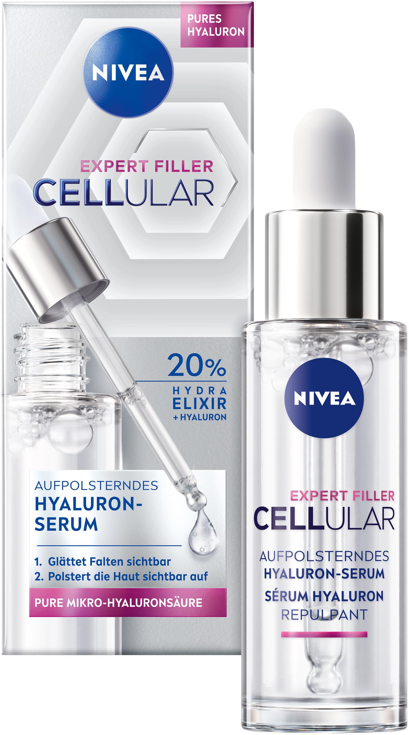 NIVEA Cellular Expert Filler - Hialuronskābes serums sejai, 30 ml
