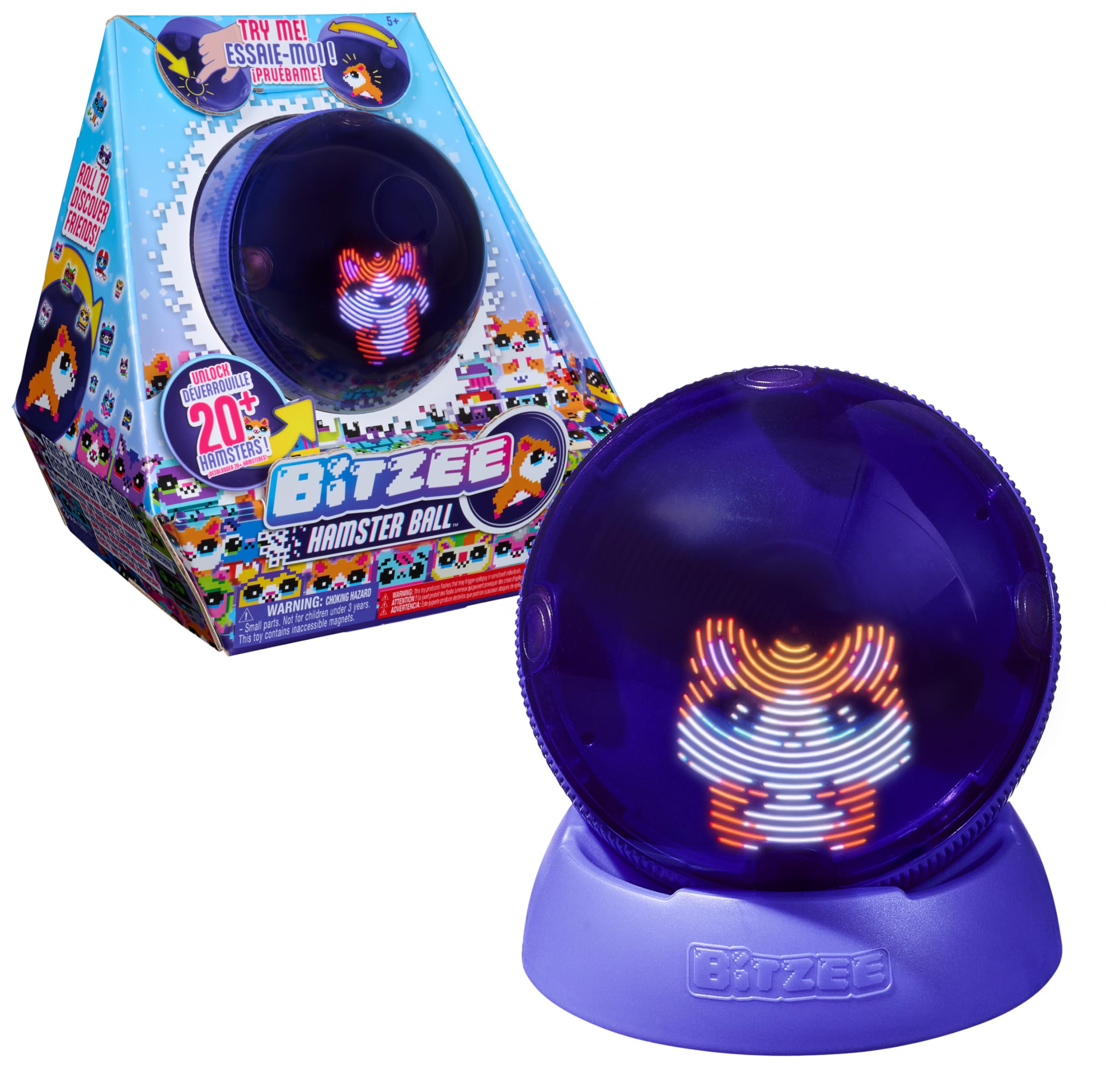 Bitzee Hamsterball 6072283 - Interaktīvā digitālā mājdzīvnieka rotaļlieta bērniem no 5 gadiem