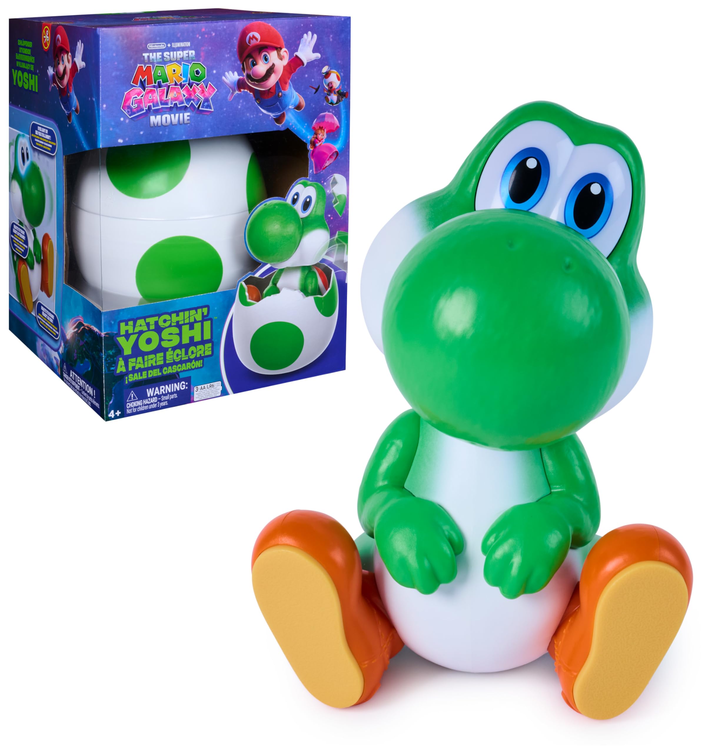 Super Mario Galaxy 6076644 - Interaktīvā Yoshi figūra ar olu, no 4 gadiem