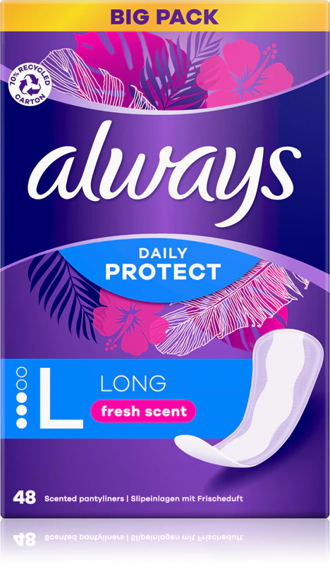 Always  Daily Protect Long - ikdienas ieliktnīši ar svaigu smaržu, 48gab.